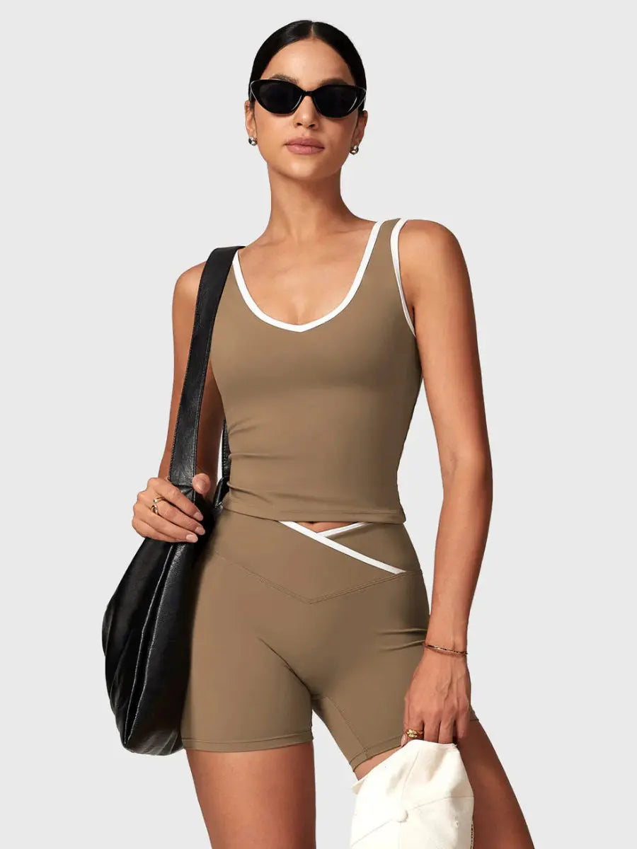 AUREVA™ Motion Shorts Set – Sandbraun - LEVEFIT