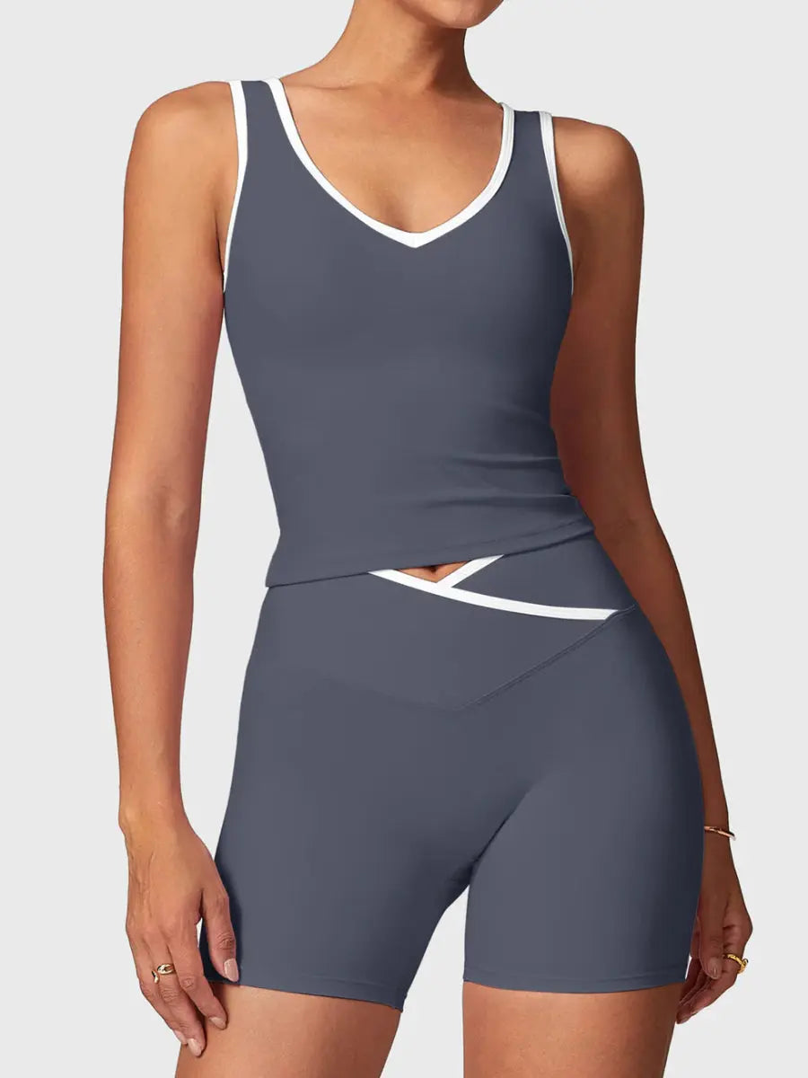 AUREVA™ Motion Shorts Set – Schieferblau - LEVEFIT
