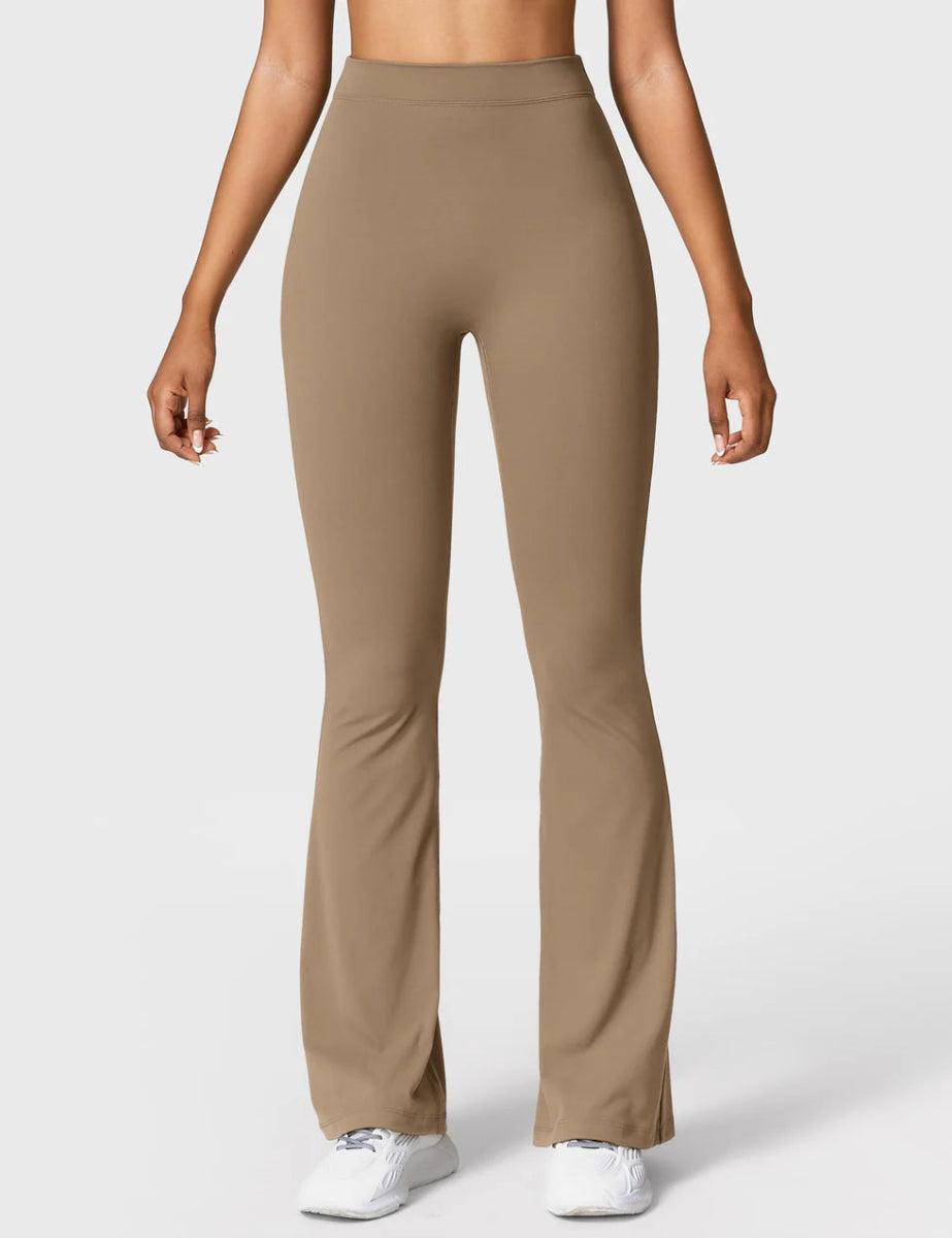 Curve® V - Back Flare Leggings – Beigebraun (31,5") - LEVEFIT