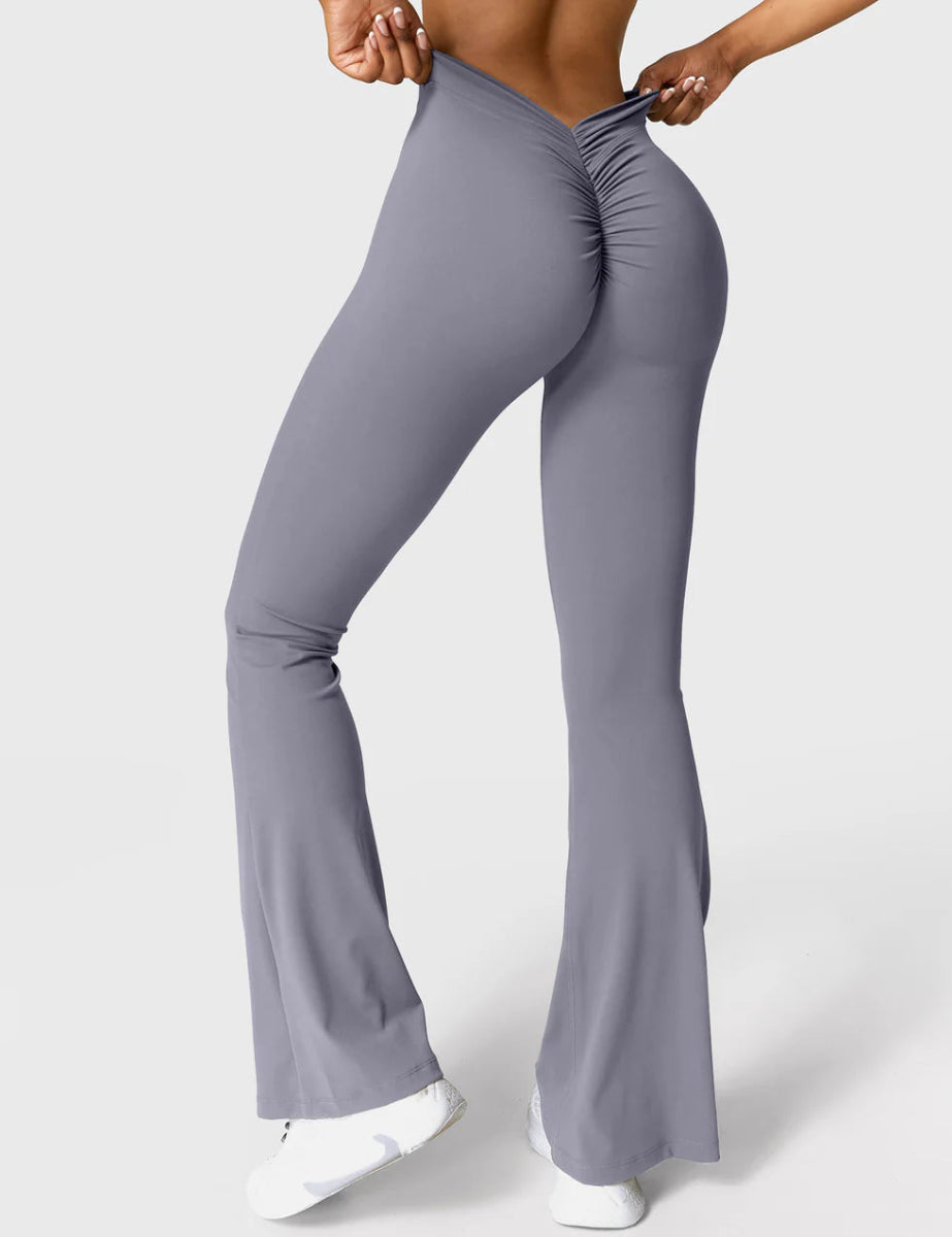 Curve® V - Back Flare Leggings – Blaugrau (31,5") - LEVEFIT