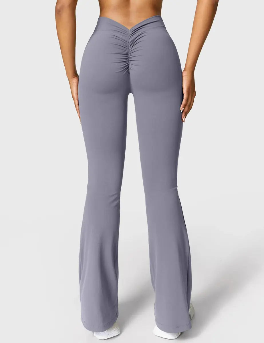 Curve® V - Back Flare Leggings – Blaugrau (31,5") - LEVEFIT