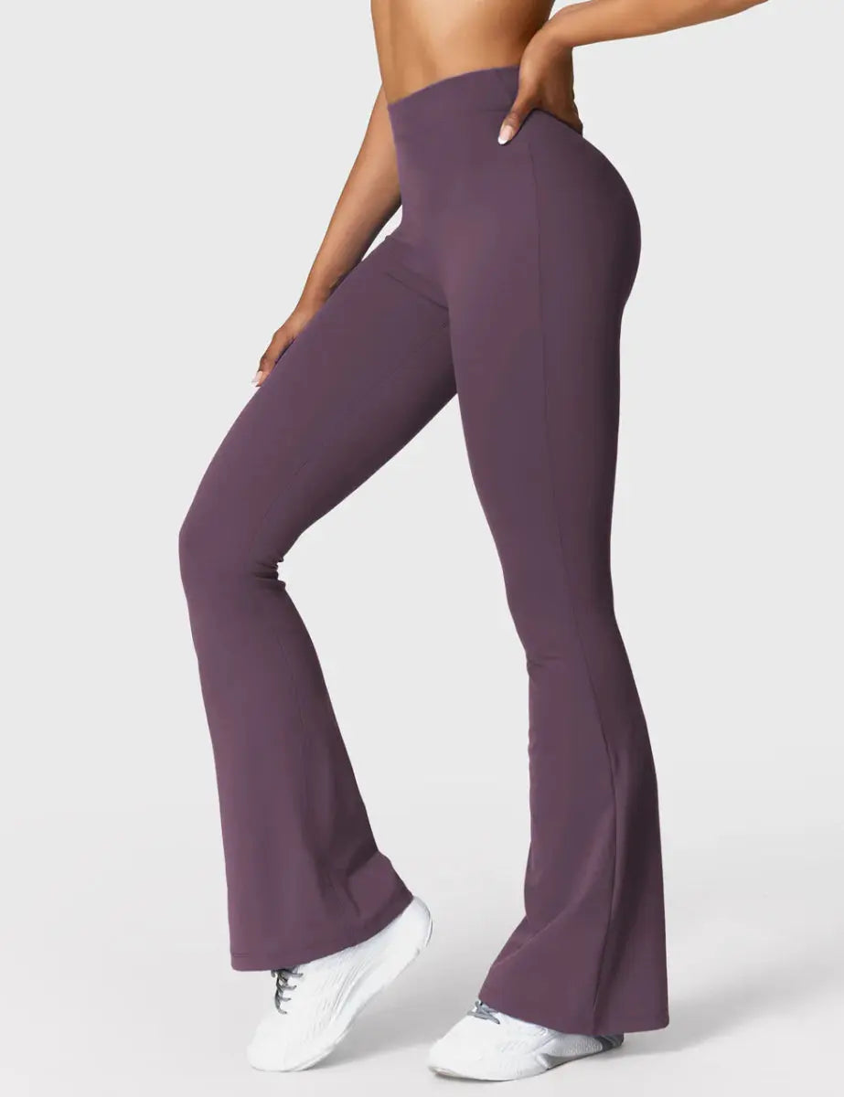 Curve® V - Back Flare Leggings – Brombeer (31,5") - LEVEFIT