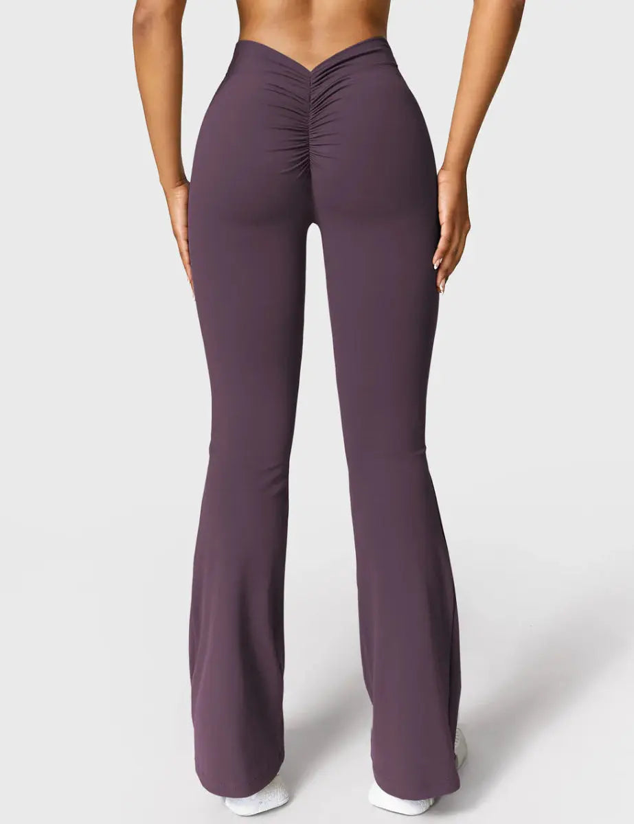 Curve® V - Back Flare Leggings – Brombeer (31,5") - LEVEFIT