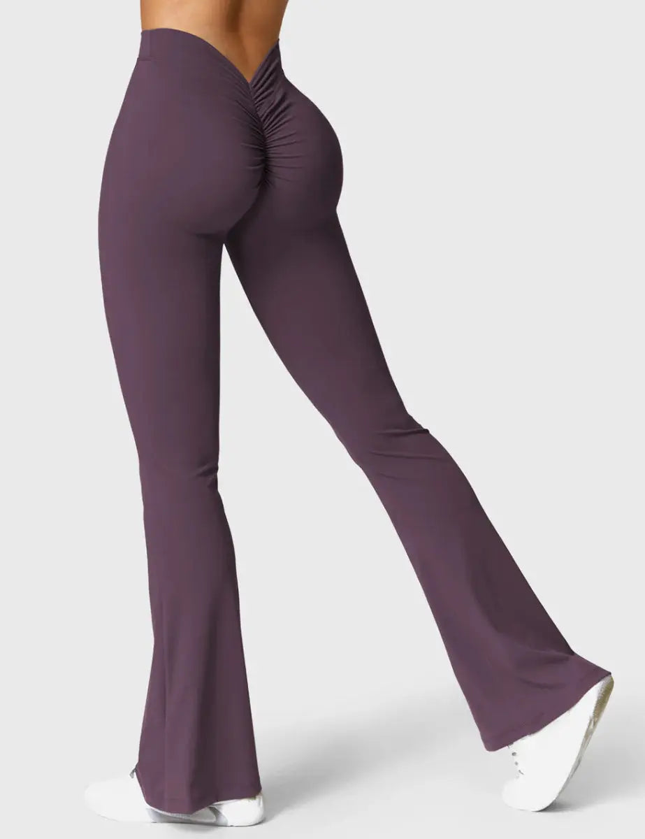Curve® V - Back Flare Leggings – Brombeer (31,5") - LEVEFIT