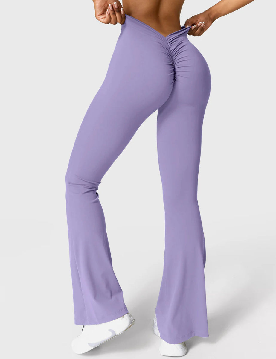 Curve® V - Back Flare Leggings – Flieder (31,5") - LEVEFIT