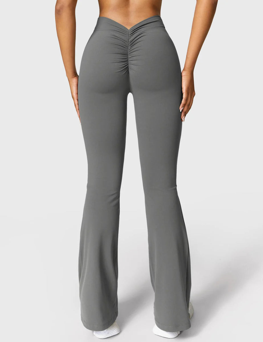 Curve® V - Back Flare Leggings – Graphitgrau (31,5") - LEVEFIT