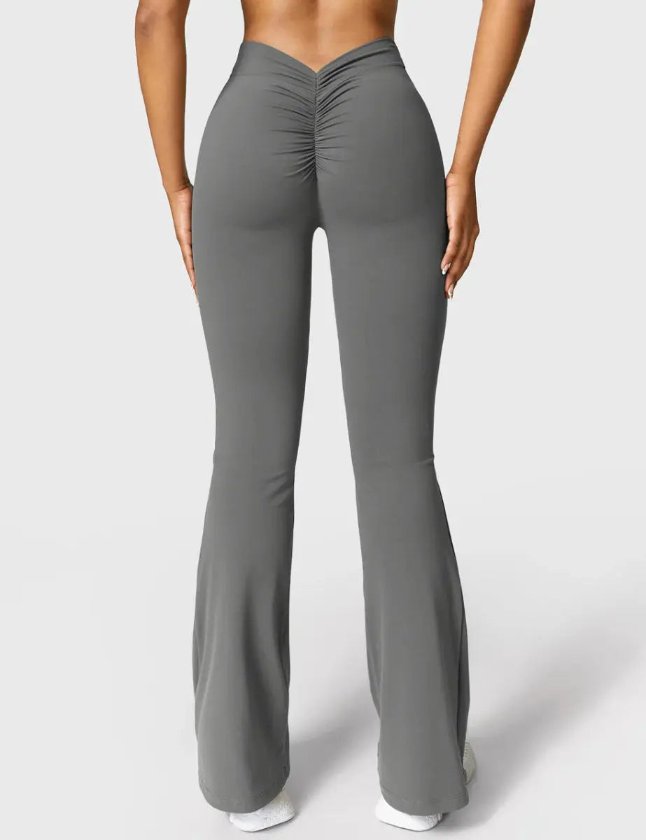 Curve® V - Back Flare Leggings – Graphitgrau (31,5") - LEVEFIT