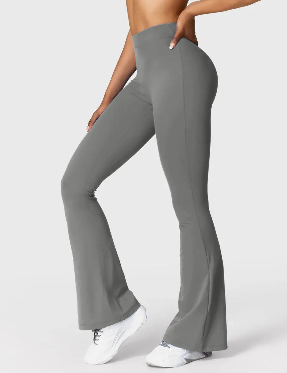 Curve® V - Back Flare Leggings – Graphitgrau (31,5") - LEVEFIT