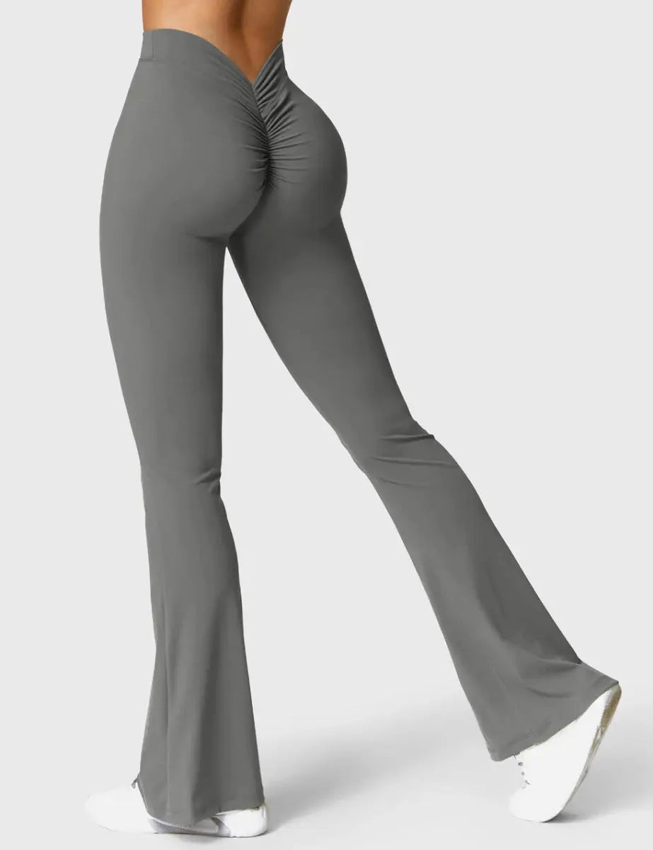 Curve® V - Back Flare Leggings – Graphitgrau (31,5") - LEVEFIT