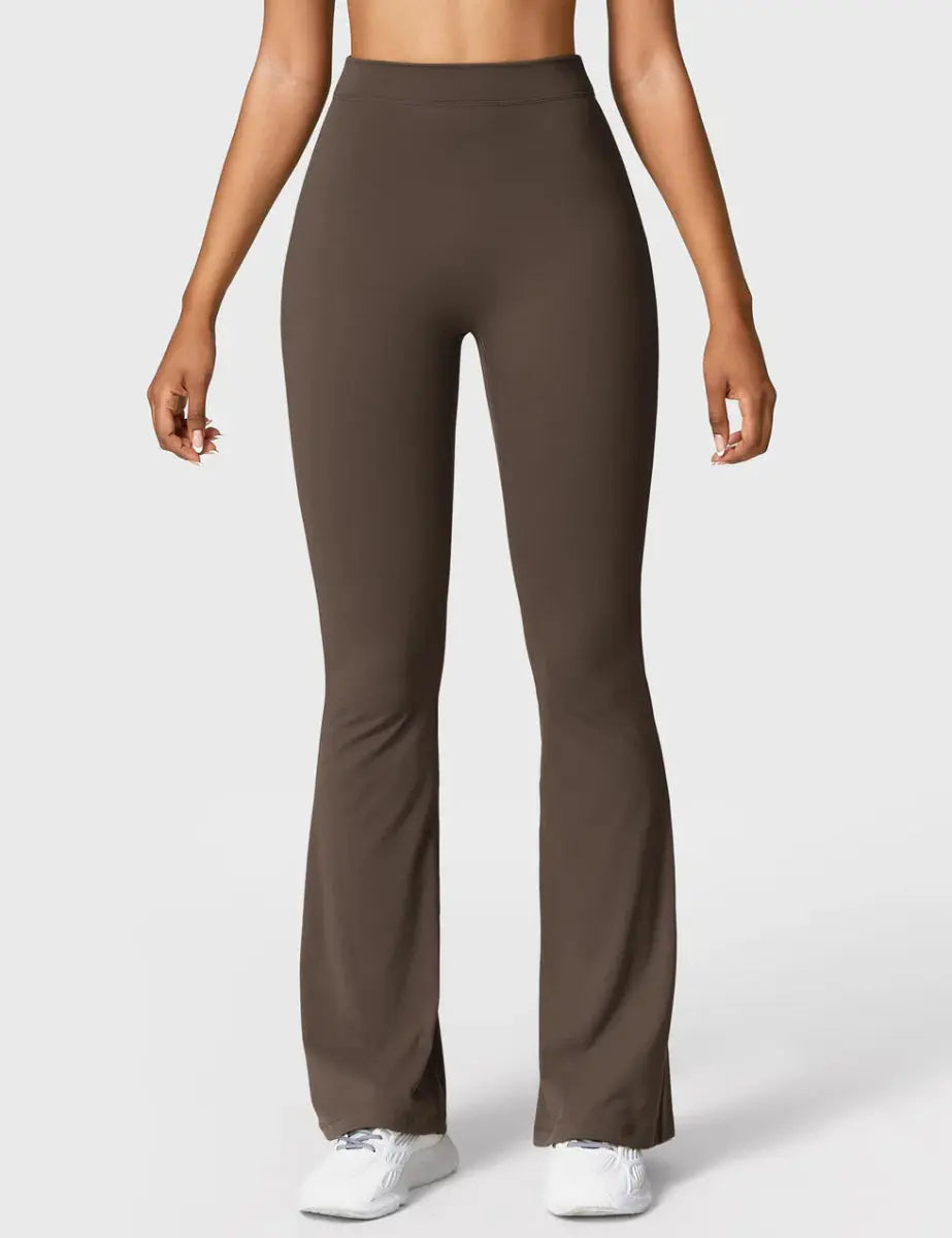 Curve® V - Back Flare Leggings – Kaffeebraun (31,5") - LEVEFIT