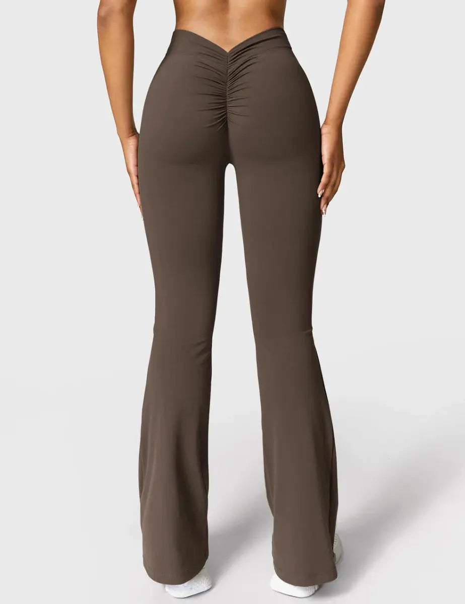 Curve® V - Back Flare Leggings – Kaffeebraun (31,5") - LEVEFIT