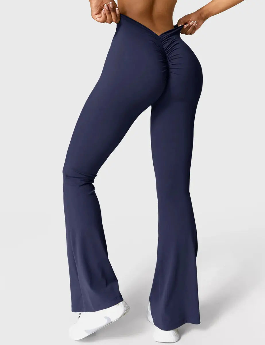 Curve® V - Back Flare Leggings – Marineblau (31,5") - LEVEFIT