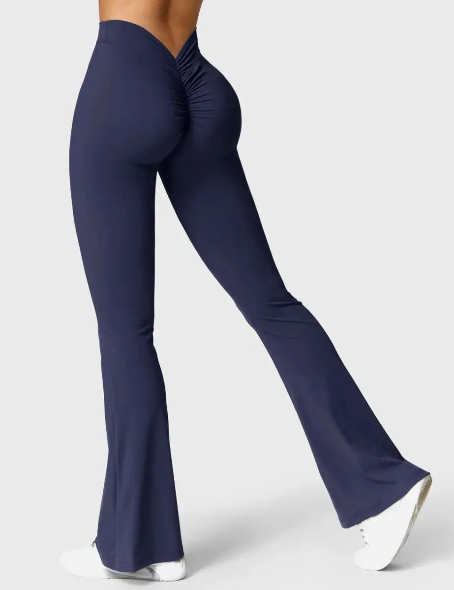 Curve® V - Back Flare Leggings – Marineblau (31,5") - LEVEFIT