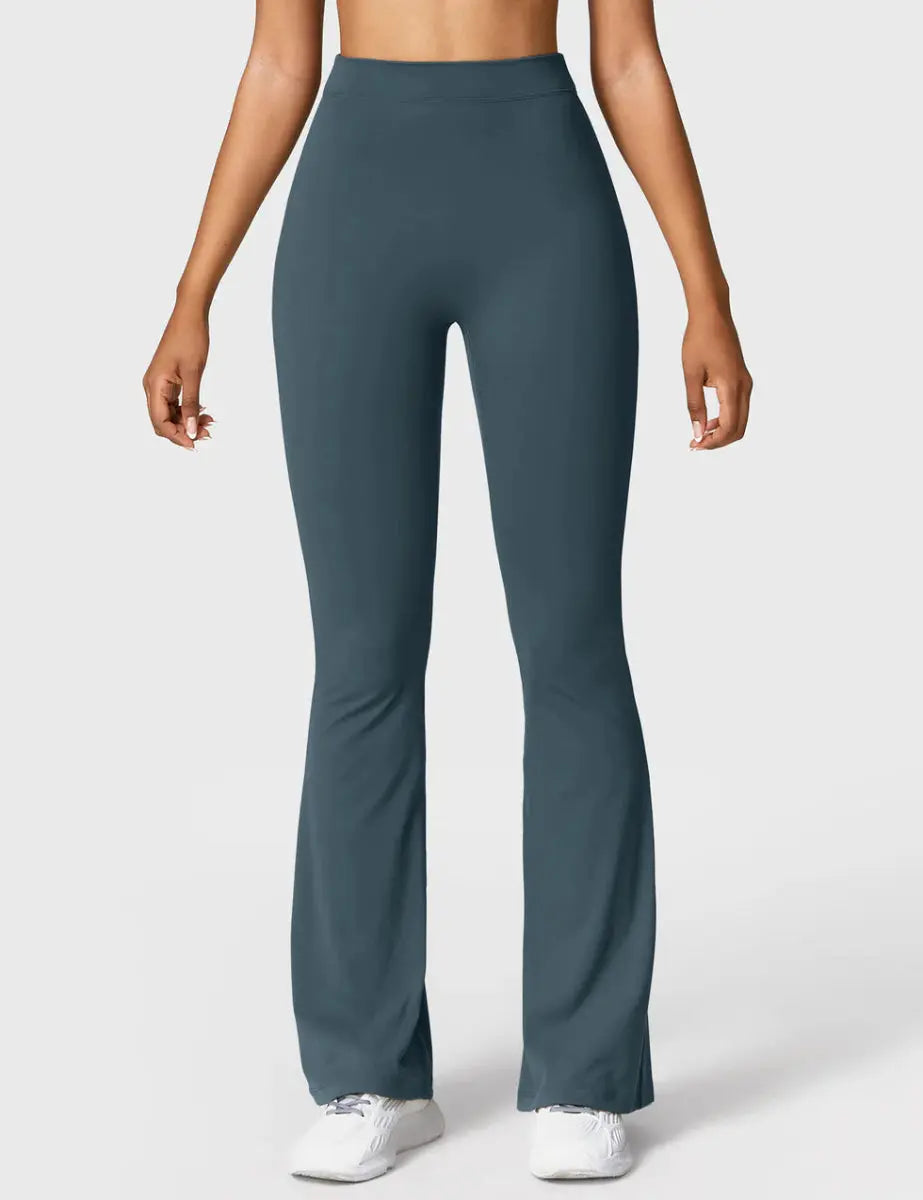Curve® V - Back Flare Leggings – Petrolgrün (31,5") - LEVEFIT
