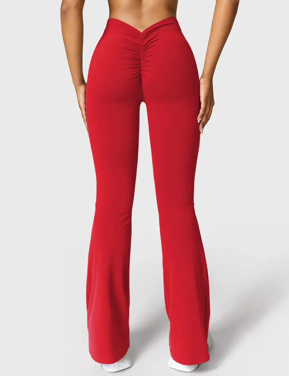 Curve® V - Back Flare Leggings – Rot (31,5") - LEVEFIT