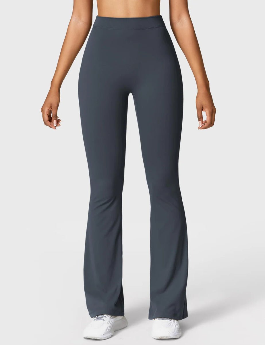 Curve® V - Back Flare Leggings – Schieferblau (31,5") - LEVEFIT