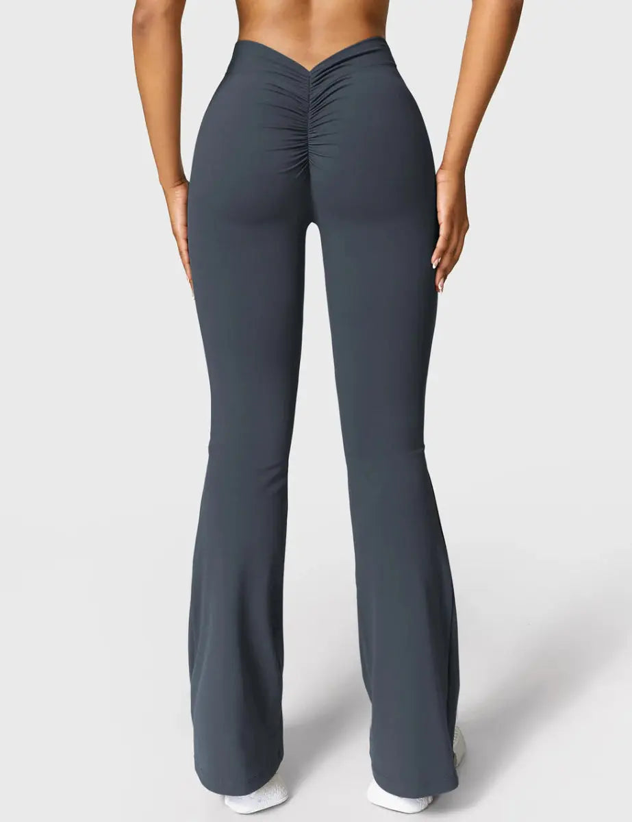 Curve® V - Back Flare Leggings – Schieferblau (31,5") - LEVEFIT