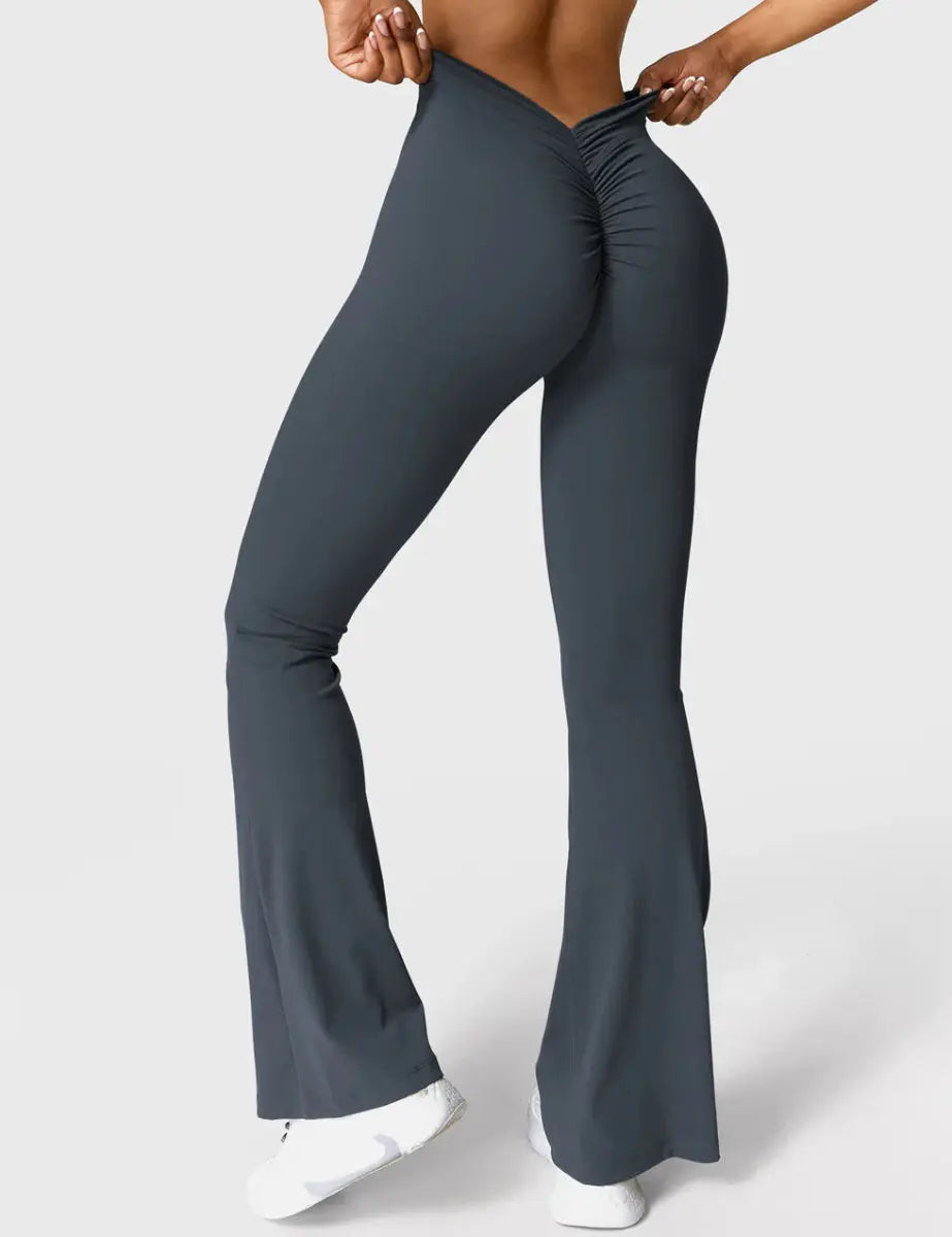 Curve® V - Back Flare Leggings – Schieferblau (31,5") - LEVEFIT