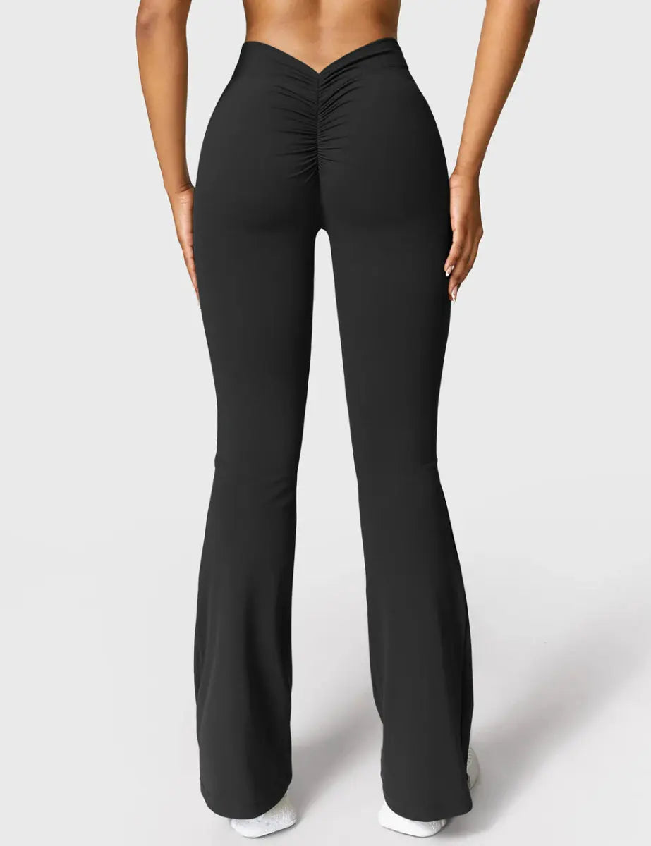 Curve® V - Back Flare Leggings – Tiefschwarz (31,5") - LEVEFIT