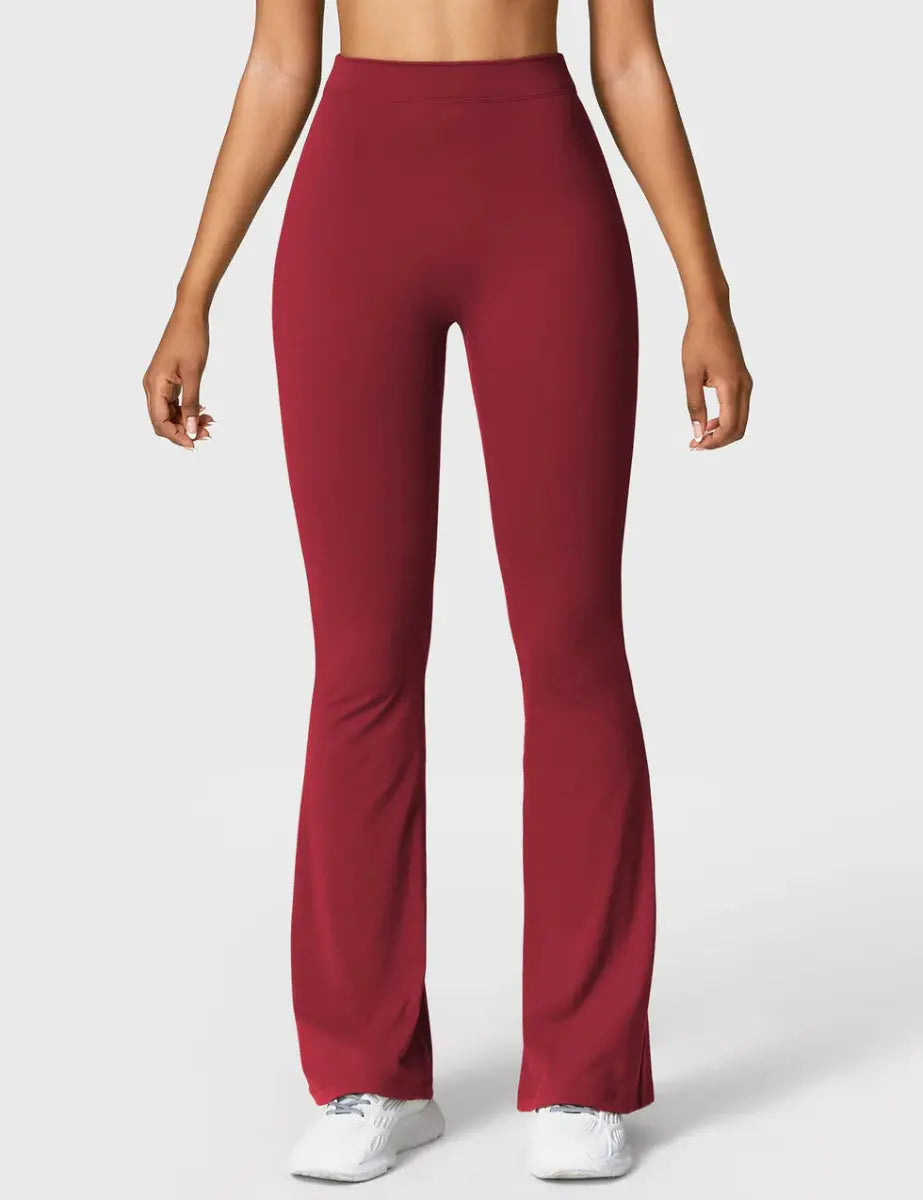 Curve® V - Back Flare Leggings – Weinrot (31,5") - LEVEFIT