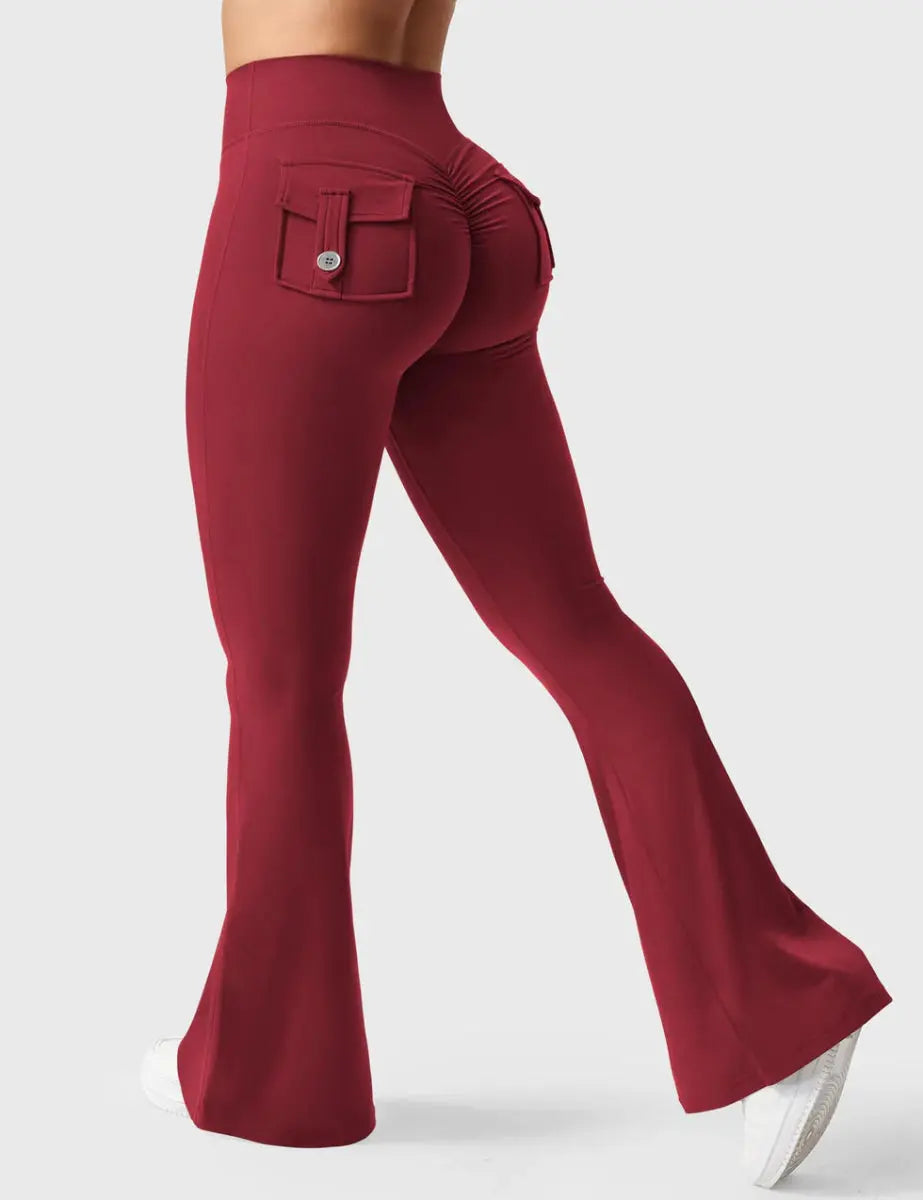 Flow® Flare Leggings – Burgund - LEVEFIT