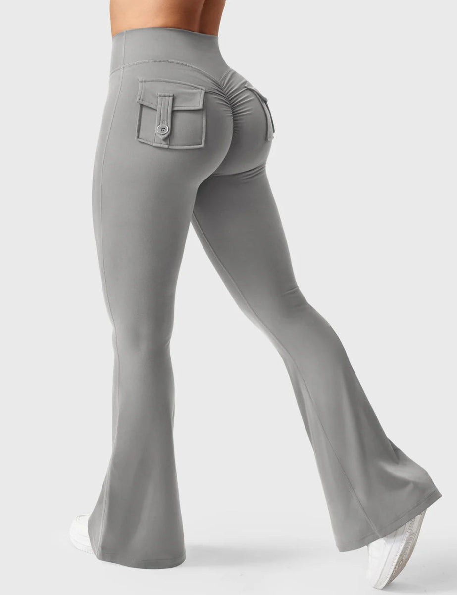 Flow® Flare Leggings – Graphite - LEVEFIT