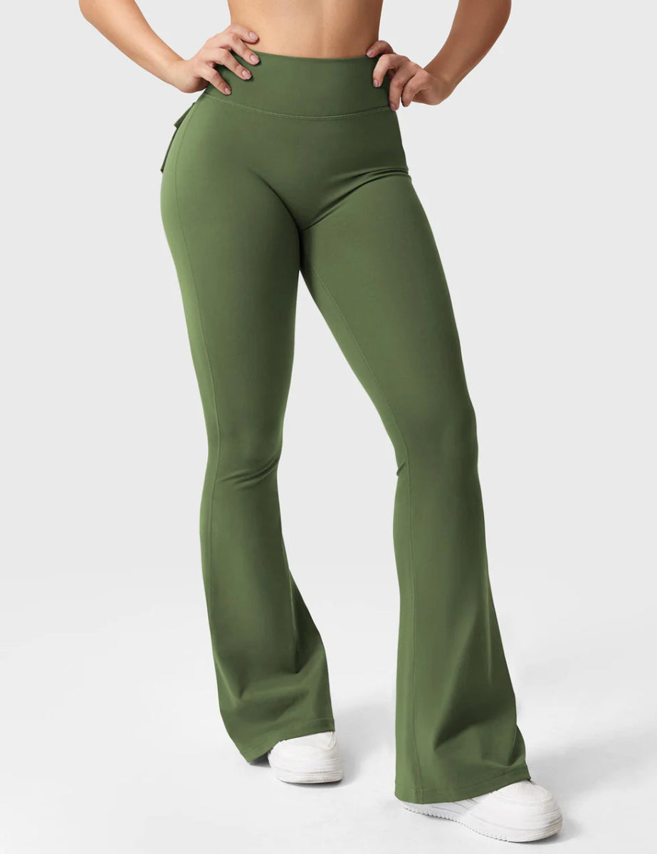 Flow® Flare Leggings – Grün - LEVEFIT