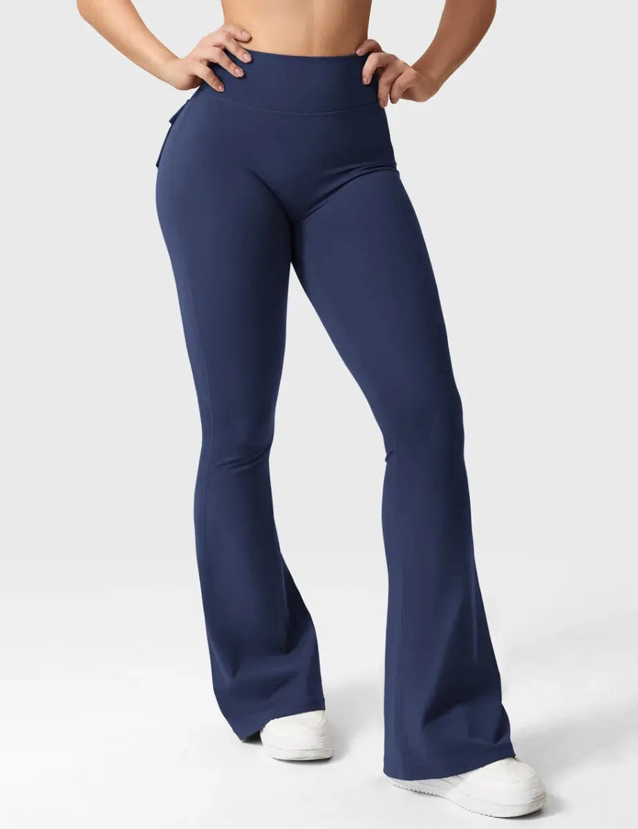 Flow® Flare Leggings – Navy - LEVEFIT