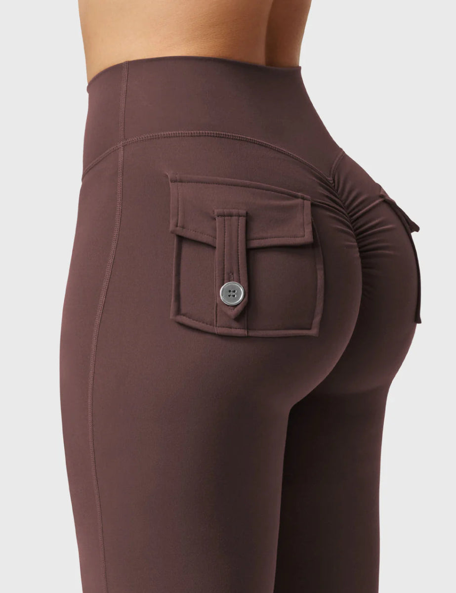 Flow® Flare Leggings – Schokobraun - LEVEFIT