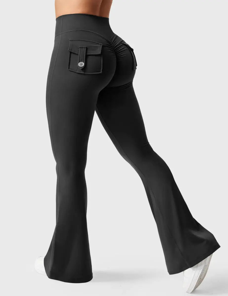 Flow® Flare Leggings – Schwarz - LEVEFIT