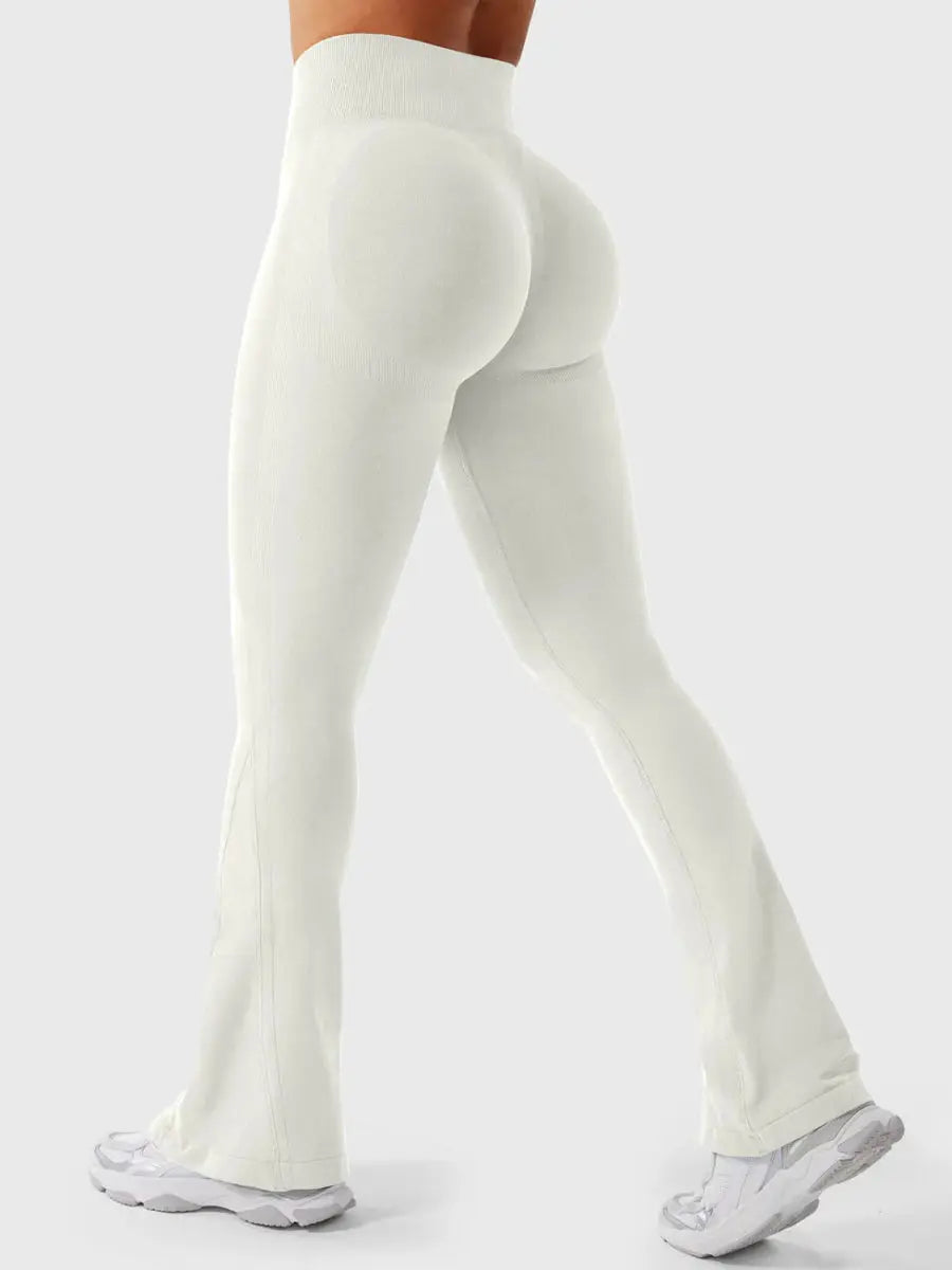 Flow® Mini Flare Leggings – Cremeweiß (29.5") - LEVEFIT