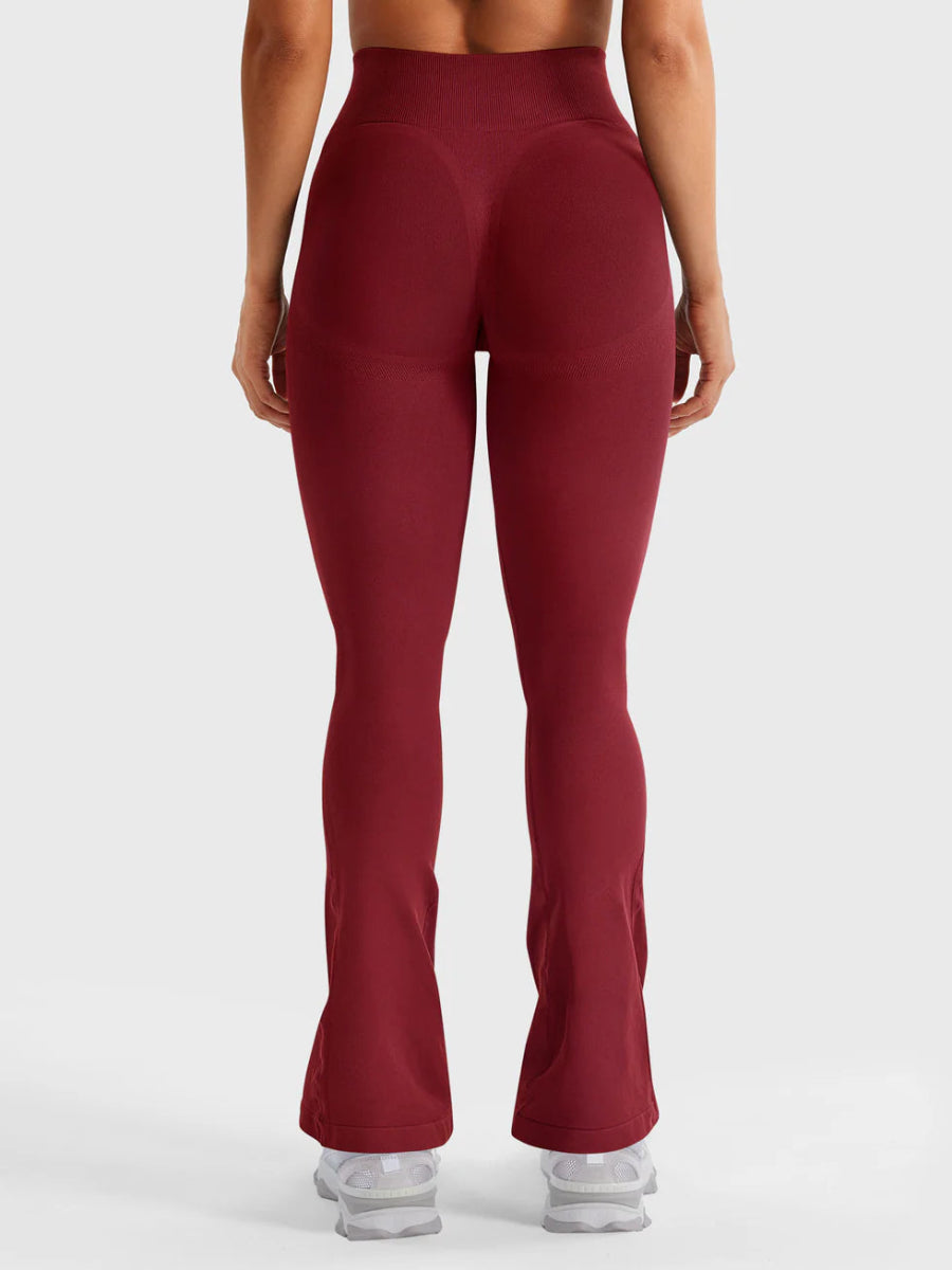 Flow® Mini Flare Leggings – Rubinrot (28") - LEVEFIT