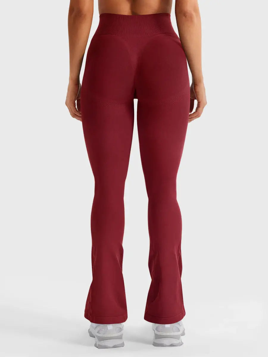 Flow® Mini Flare Leggings – Rubinrot (28") - LEVEFIT