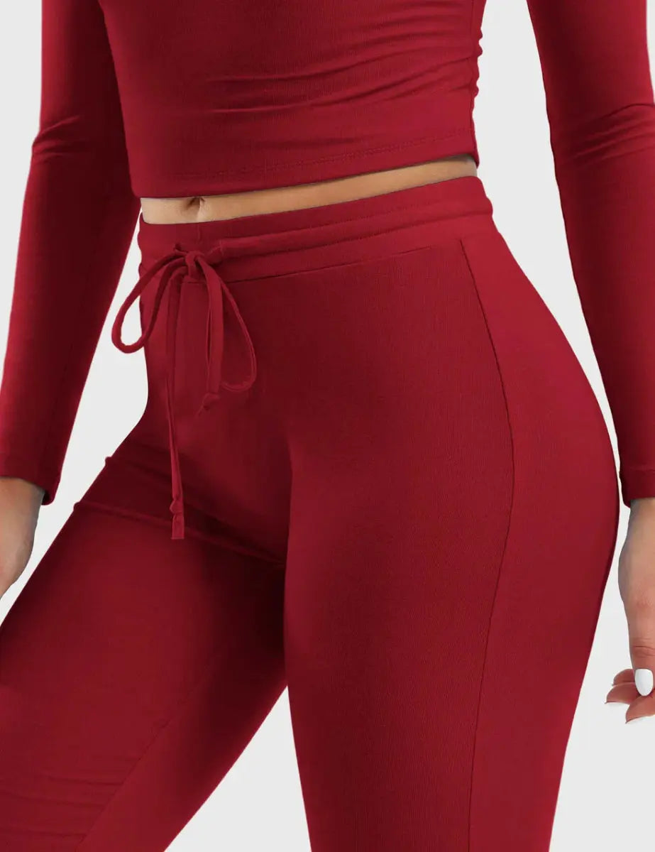 LeveFit™ AvaSoft Lounge Set - Kirschrot - LEVEFIT