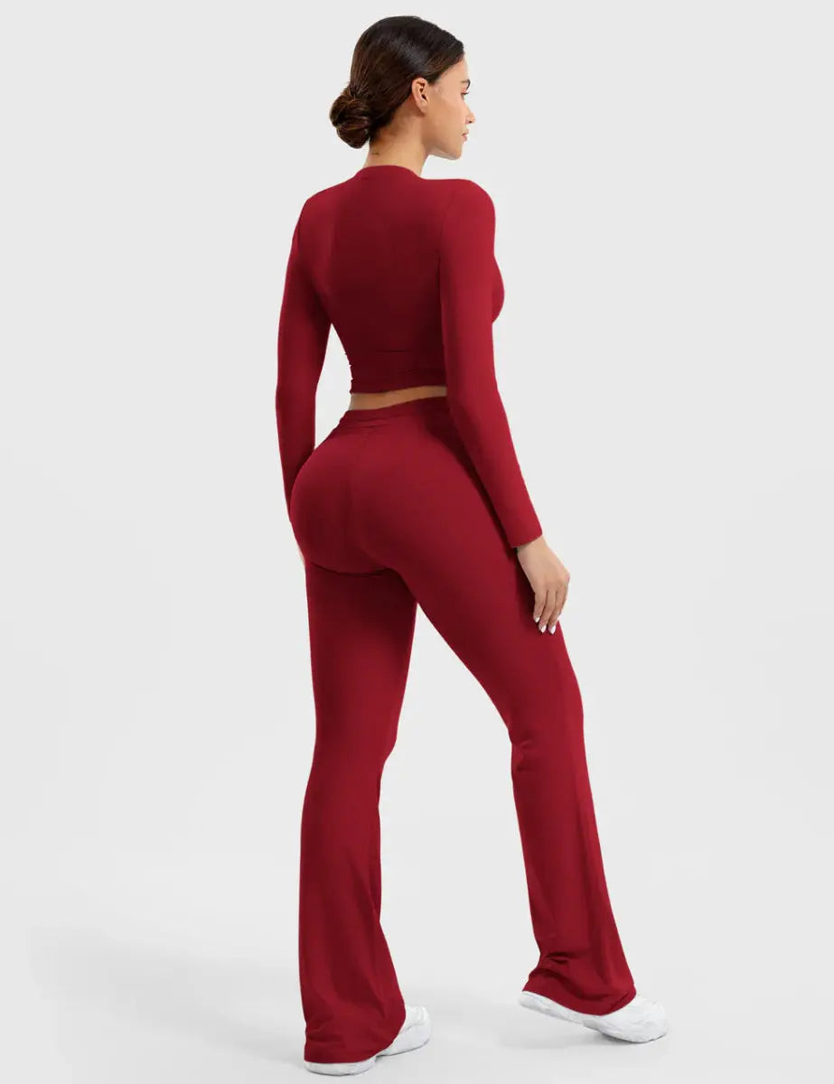 LeveFit™ AvaSoft Lounge Set - Kirschrot - LEVEFIT