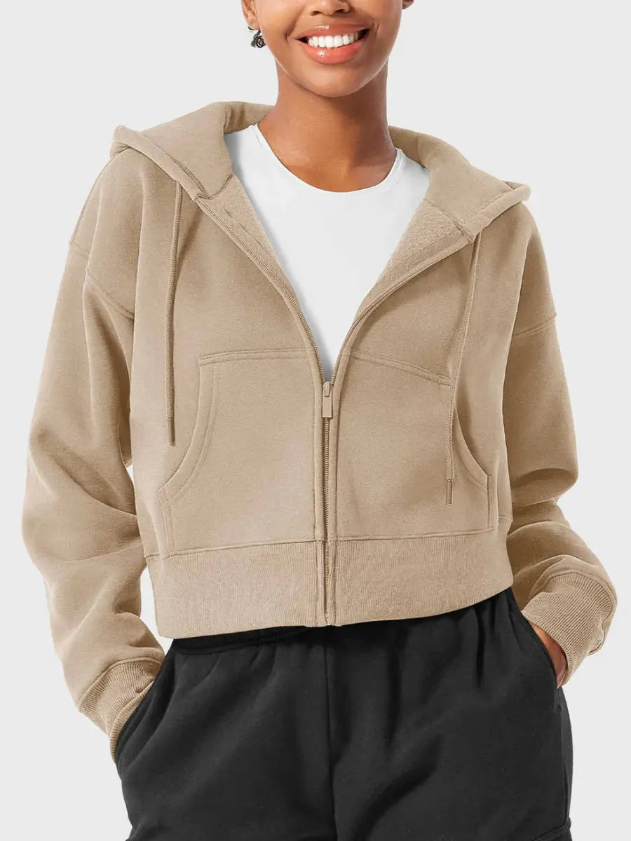 LeveFit™ CloudZip Hoodie – Coffee Grey - LEVEFIT