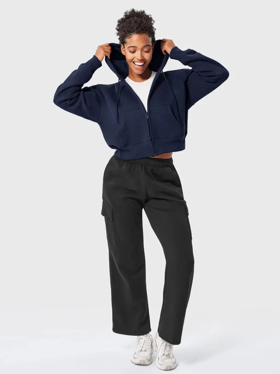 LeveFit™ CloudZip Hoodie – Navy Blau - LEVEFIT