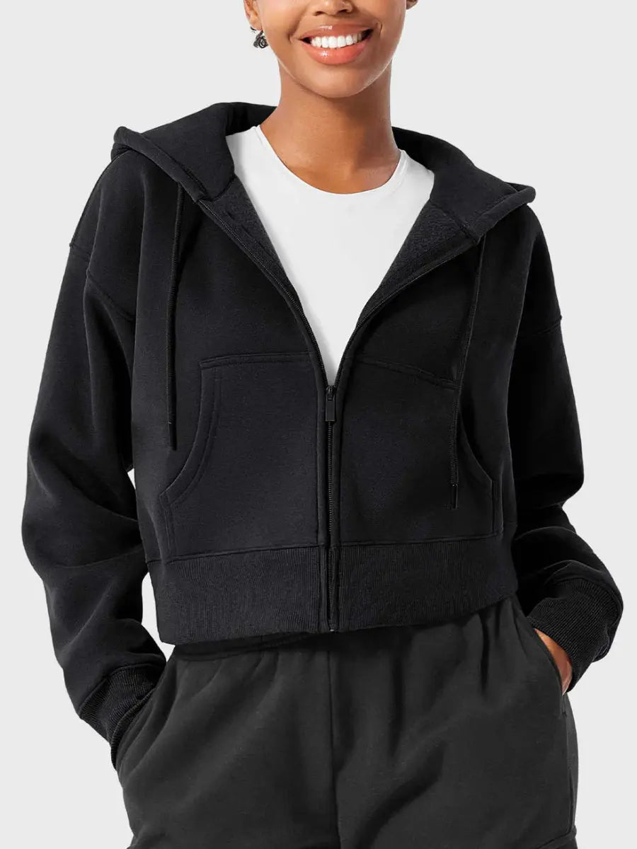 LeveFit™ CloudZip Hoodie – Schwarz - LEVEFIT