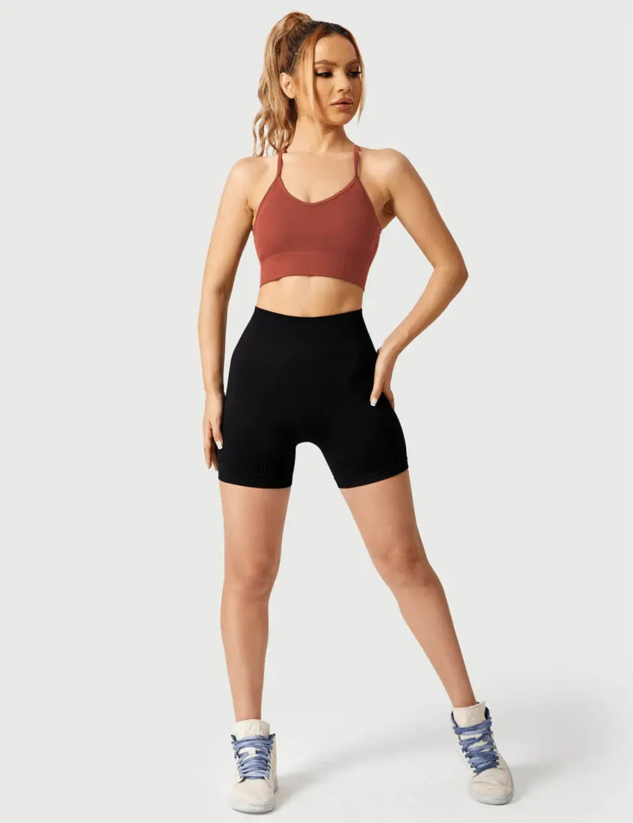 LeveFit™ LUMEA Crossback Top – Rostrot - LEVEFIT