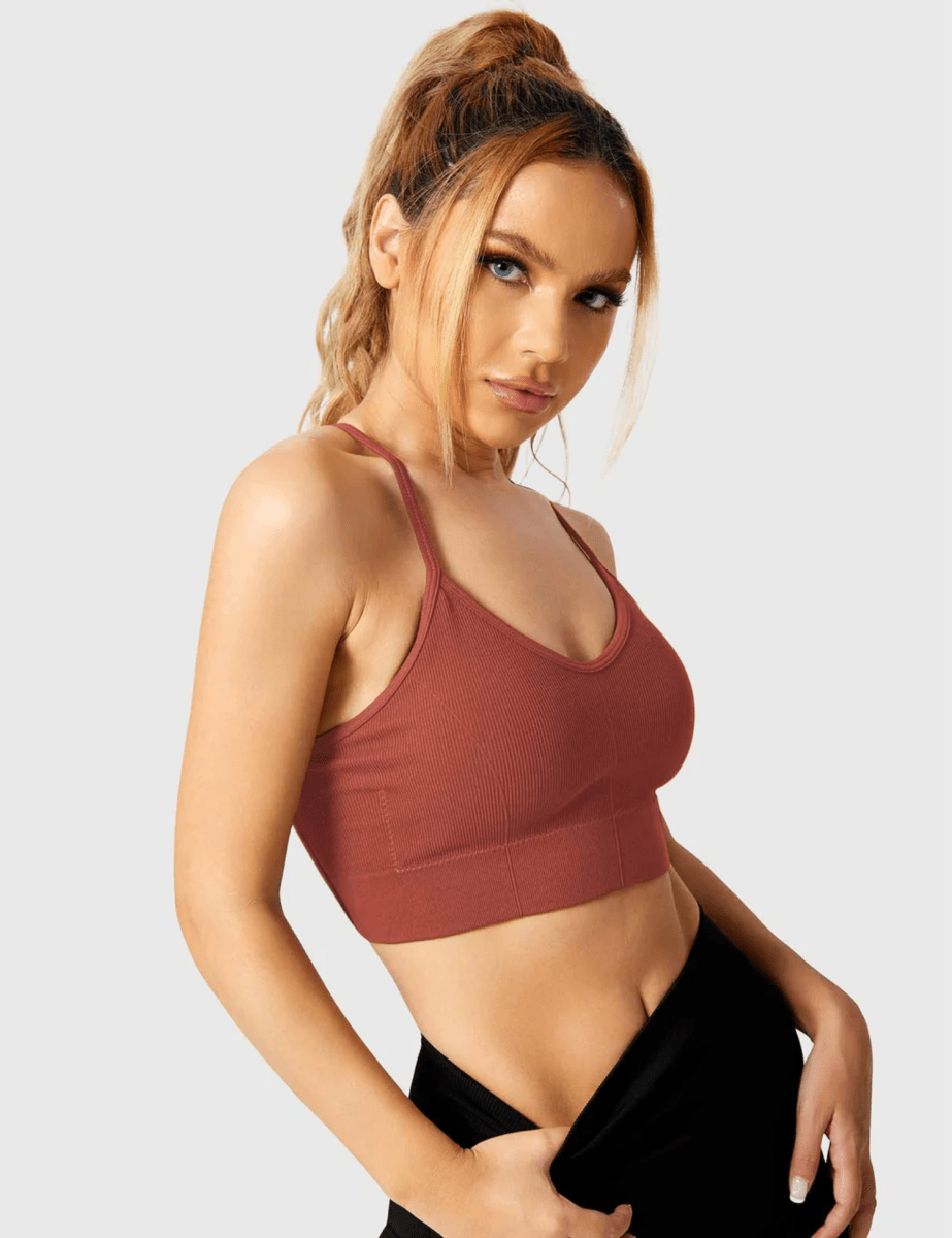 LeveFit™ LUMEA Crossback Top – Rostrot - LEVEFIT