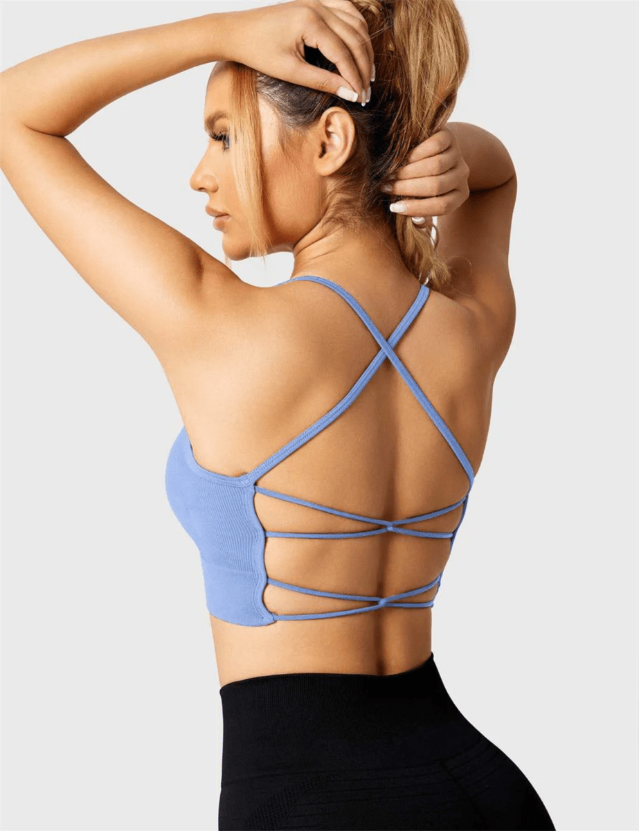 LeveFit™ LUMEA Crossback Top – Schieferblau - LEVEFIT
