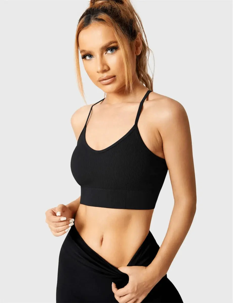 LeveFit™ LUMEA Crossback Top – Schwarz - LEVEFIT