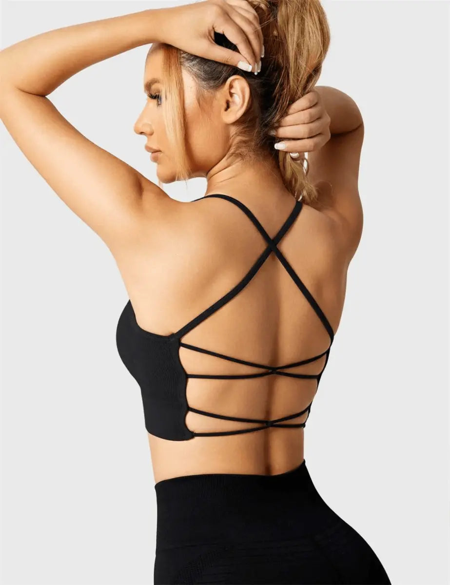 LeveFit™ LUMEA Crossback Top – Schwarz - LEVEFIT