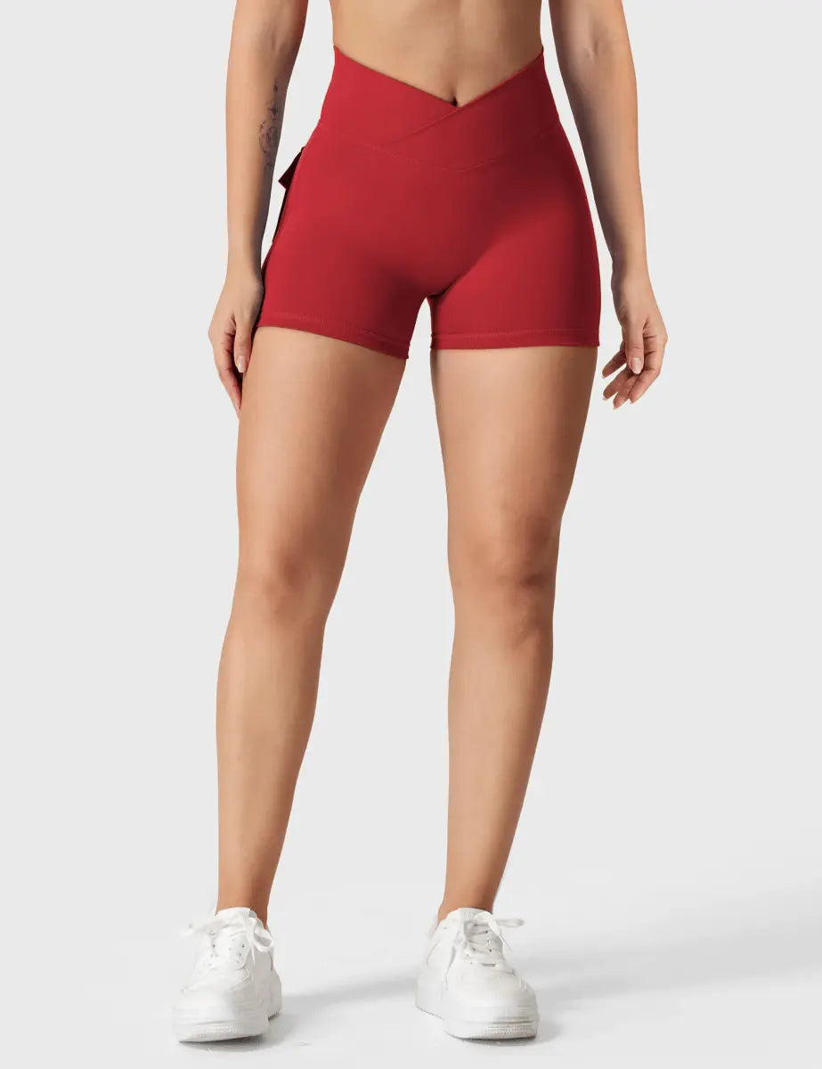 LeveFit™ MILLA Shorts 4.5" – Bordeauxrot - LEVEFIT