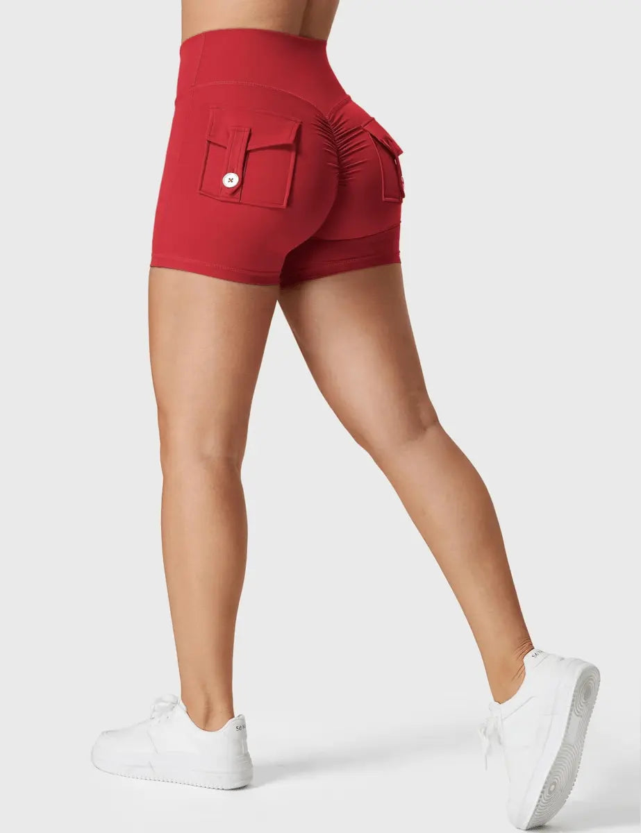 LeveFit™ MILLA Shorts 4.5" – Bordeauxrot - LEVEFIT