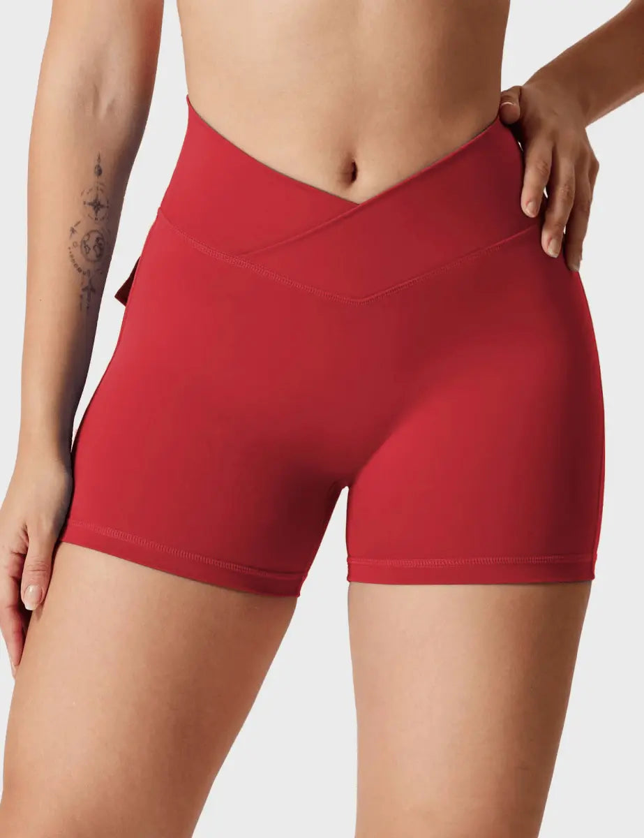 LeveFit™ MILLA Shorts 4.5" – Bordeauxrot - LEVEFIT