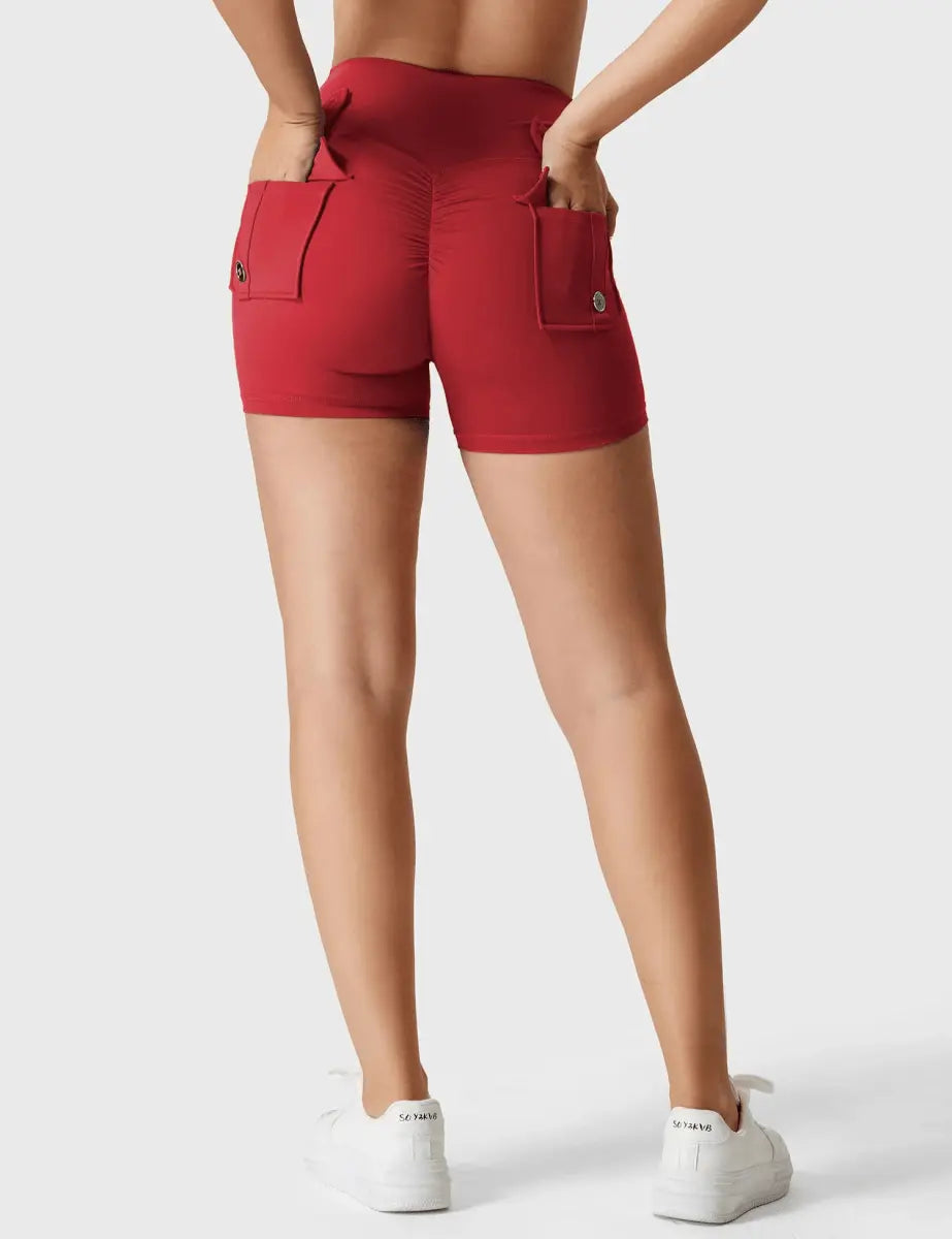 LeveFit™ MILLA Shorts 4.5" – Bordeauxrot - LEVEFIT