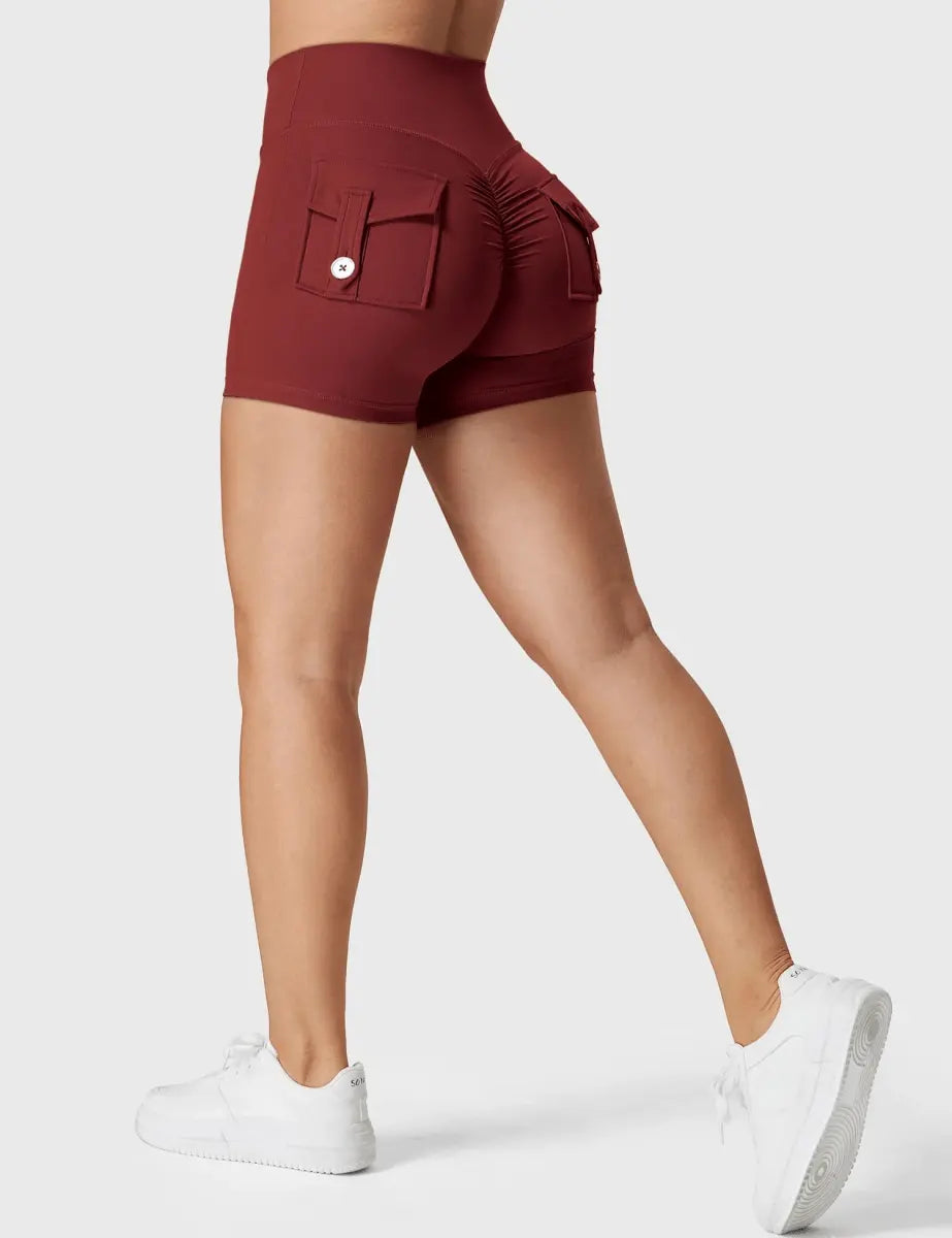 LeveFit™ MILLA Shorts 4.5" – Burgunderrot - LEVEFIT