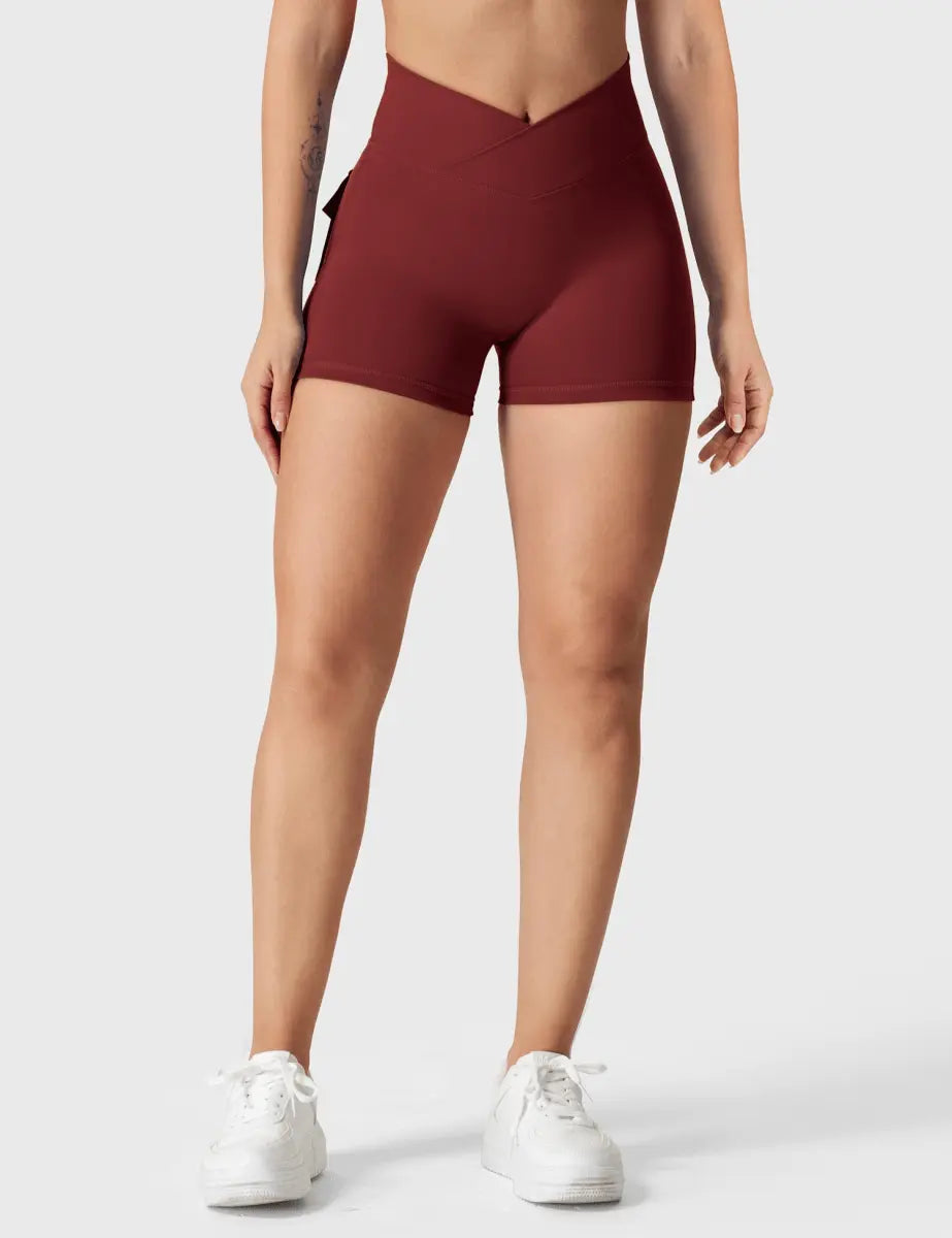 LeveFit™ MILLA Shorts 4.5" – Burgunderrot - LEVEFIT