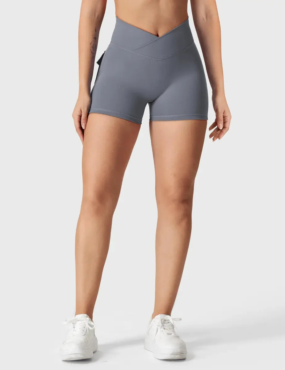 LeveFit™ MILLA Shorts 4.5" – Steingrau - LEVEFIT